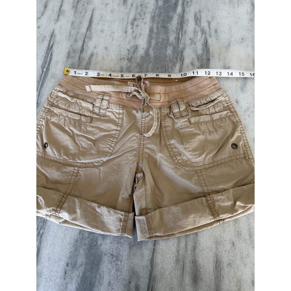 OP Vintage Y2K Tan Convertible Length Shorts Junior Size 1 Pull On - Picture 4 of 10